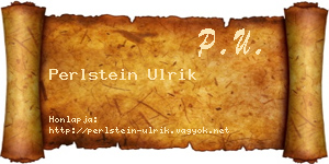 Perlstein Ulrik névjegykártya