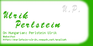 ulrik perlstein business card